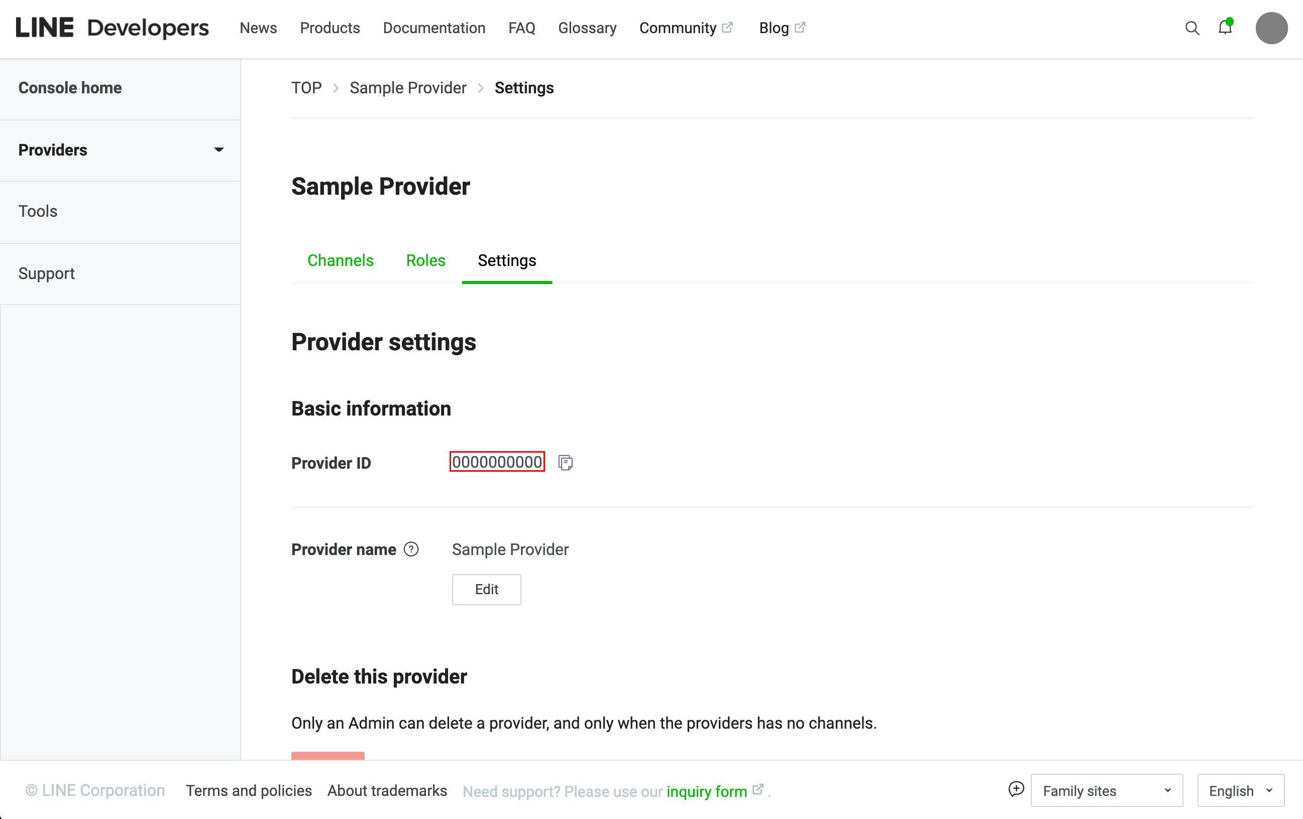 Provider ID Admin