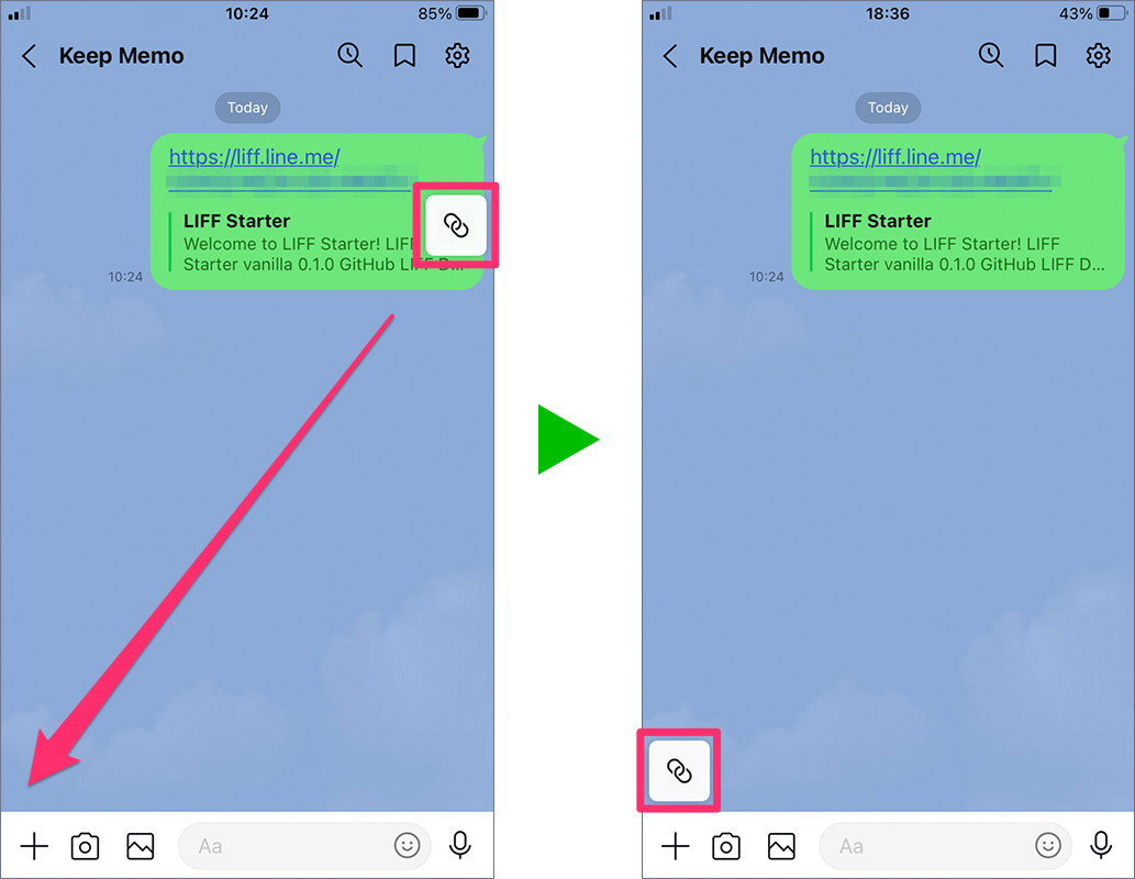 Moving a minimized LIFF browser