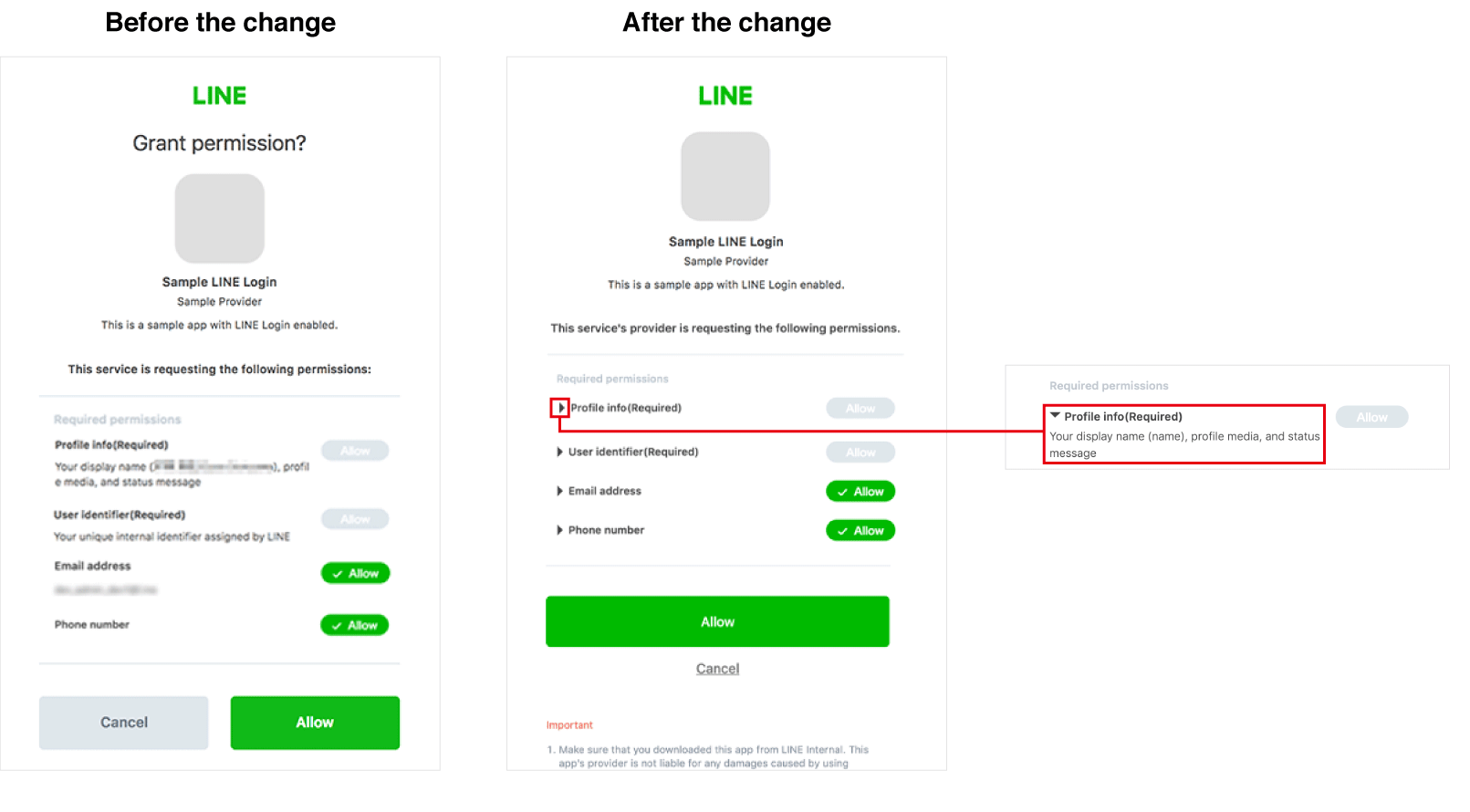 Improved LINE Login Consent Screen