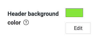 Header background color setting