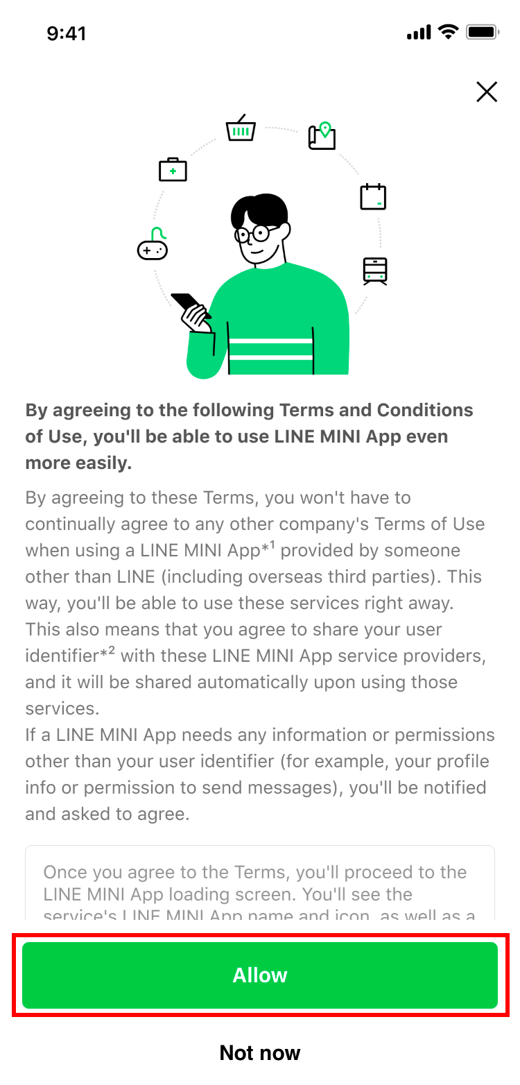 Simplification consent screen