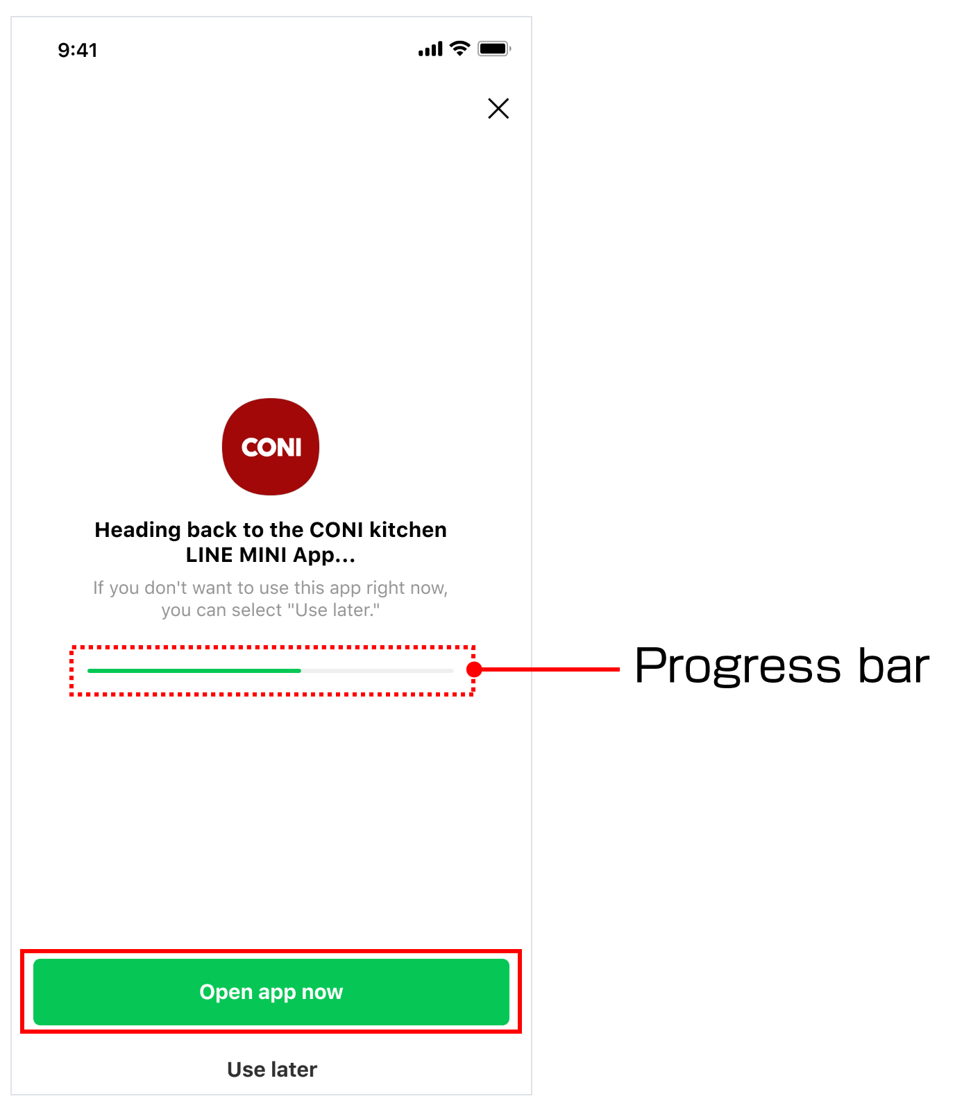 LINE MINI App loading screen