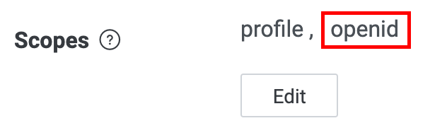 openid scope setting