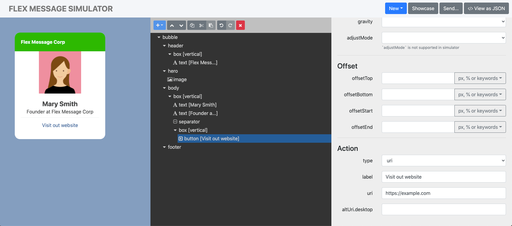 Add URI Action Button