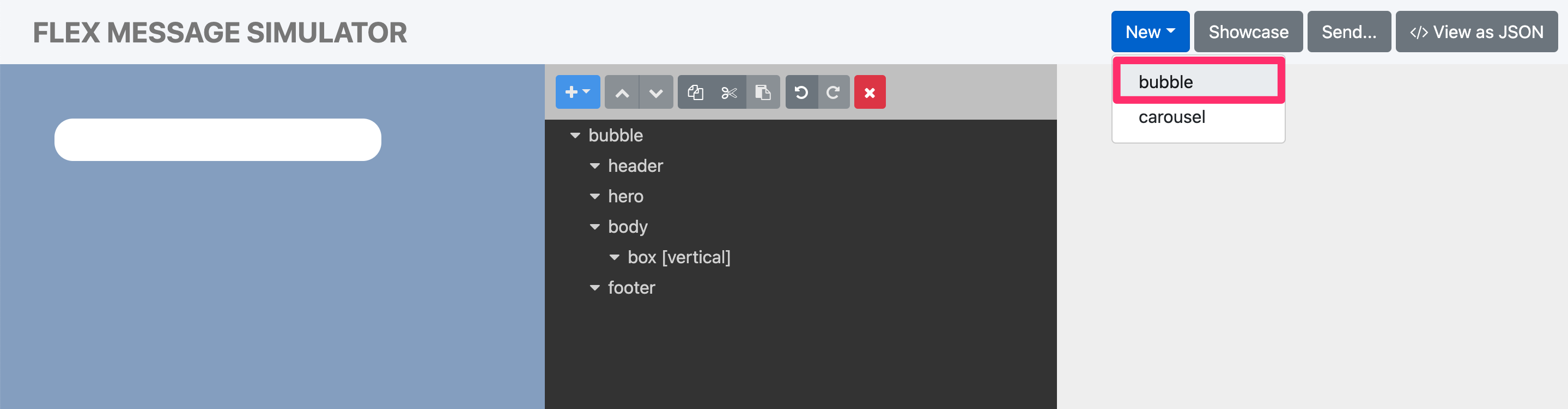 Select Bubble Type Container