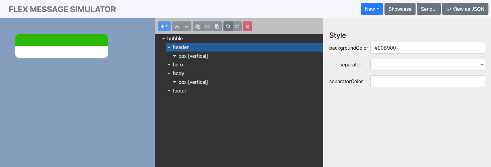 Set Header Background Color