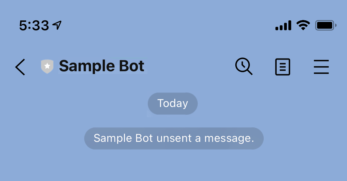 unsend message