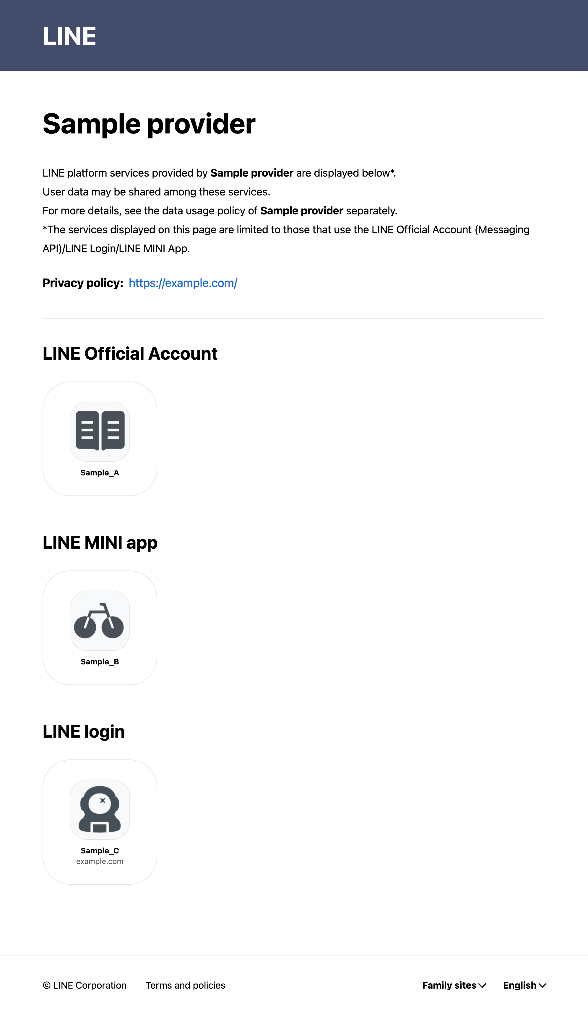provider page sample